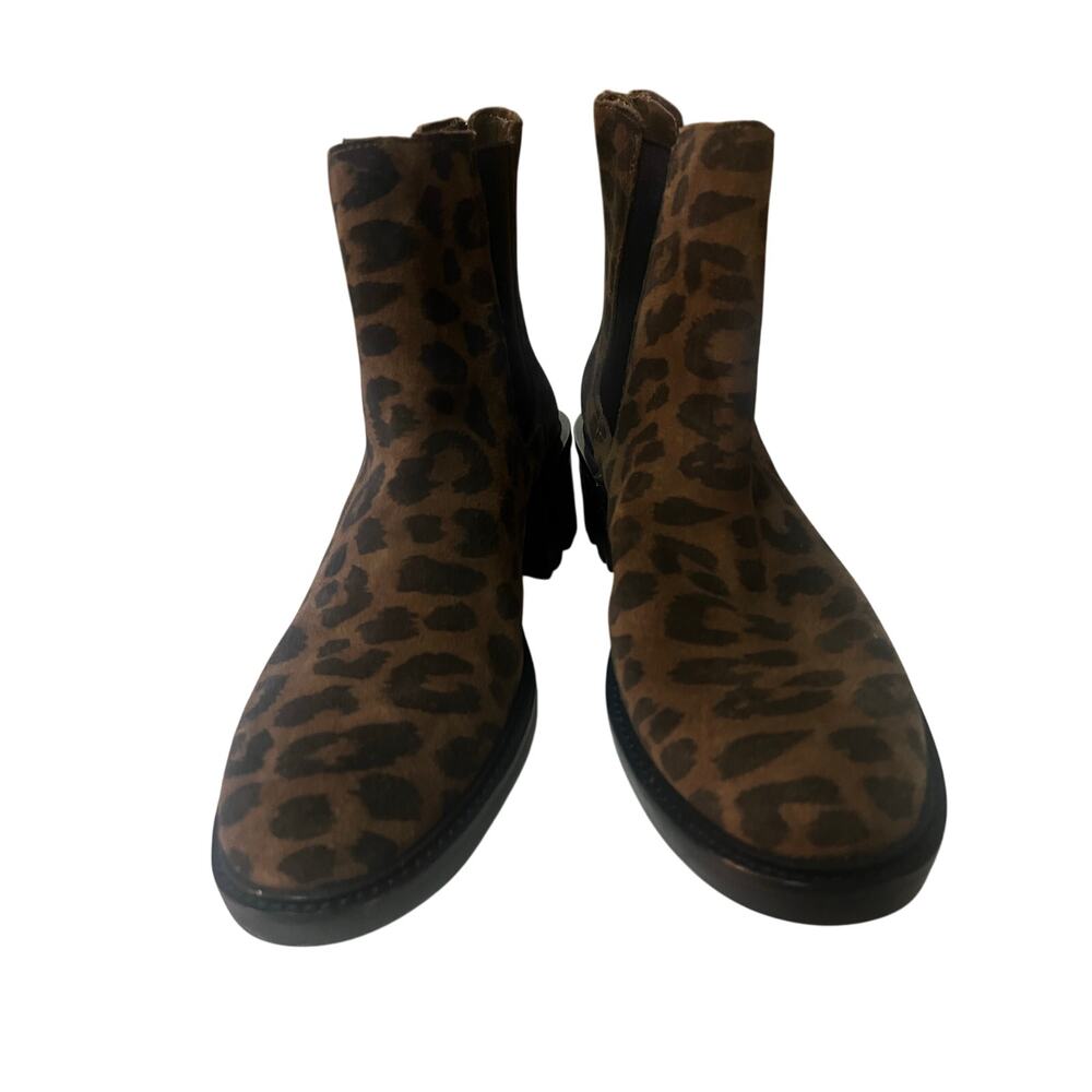 VINCE CAMUTO KELIVENA‎ LEAPORD PRINT LEATHER BOOTS SIZE8 1/2 M 39